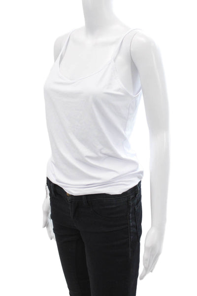 Zara Womens Spaghetti Strap Casual Basic Camisole Top Solid White Size L