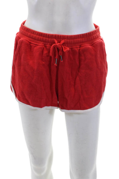 Splendid Womens Cotton Drawstring High Waisted Active Shorts Red Size XS