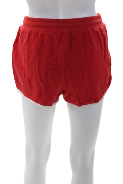 Splendid Womens Cotton Drawstring High Waisted Active Shorts Red Size XS