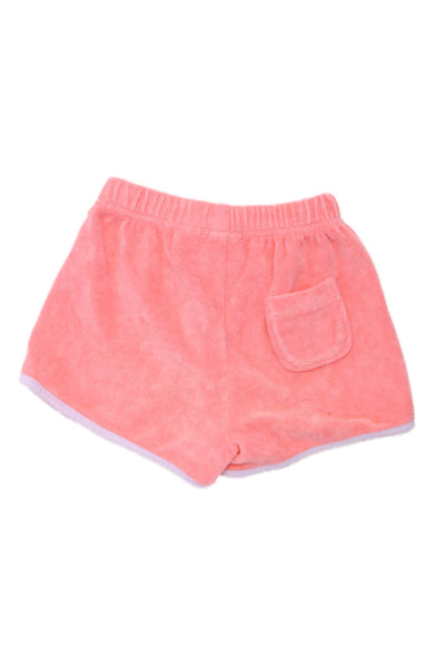 Zara Girls Drawstring Terry Short Shorts Orange Purple Size 6