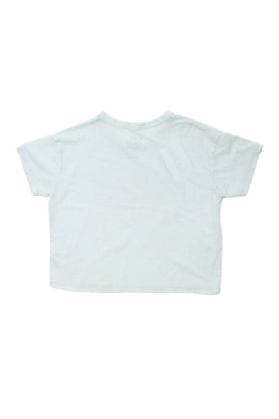 Chaser Girls Short Sleeve Crew Neck Graphic Tee Shirt Blue Cotton Size 7