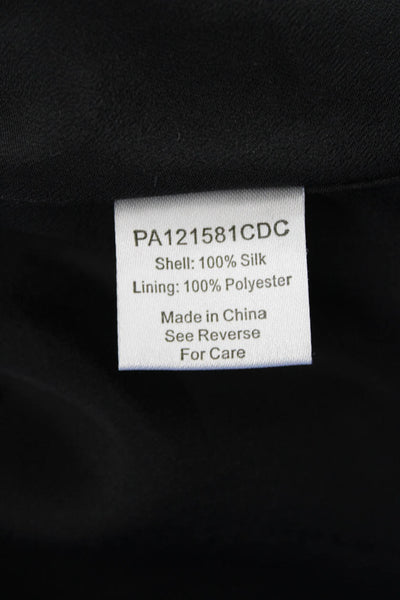 Parker Womens Silk Cut Out Detail Scoop Neck Sleeveless Blouse Top Black Size M