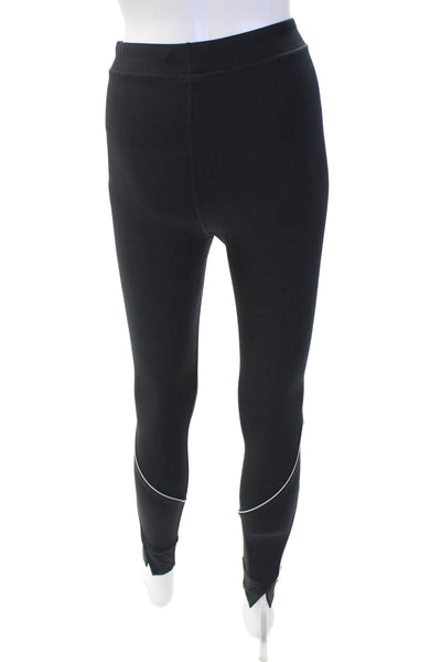 PE Nation PE Nation Womens Single Stripe Print Ankle Leggings Black Size M