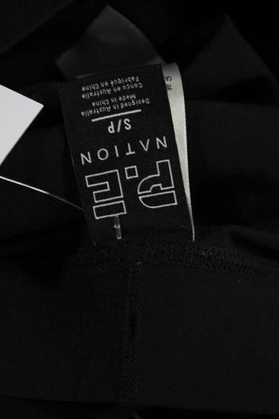 PE Nation PE Nation Womens Single Stripe Print Ankle Leggings Black Size M