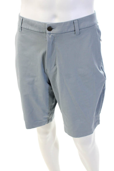 Lululemon Mens Flat Front 10" Inseam Shorts Steel Blue Size 33