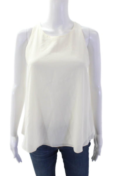 Alice + Olivia Women's Scoop Neck Sleeveless Wrap Tank Top Beige Size XS