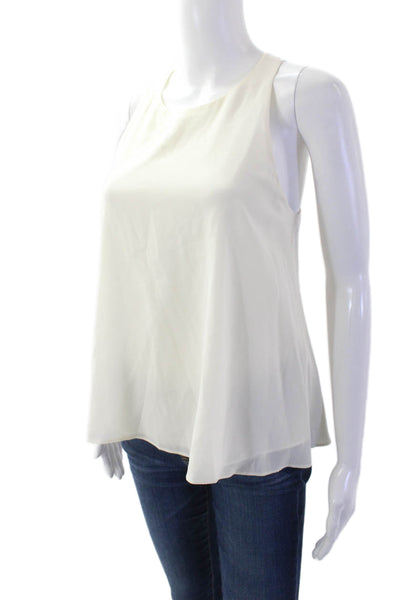 Alice + Olivia Women's Scoop Neck Sleeveless Wrap Tank Top Beige Size XS