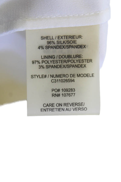 Alice + Olivia Women's Scoop Neck Sleeveless Wrap Tank Top Beige Size XS