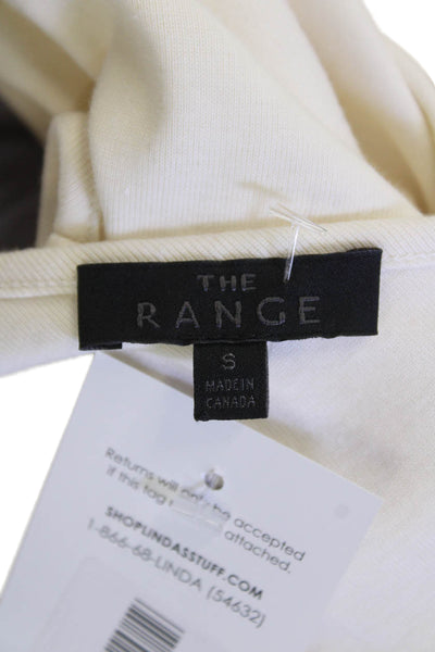 The Range Women's Asymmetrical One Sleeves Fitted Tank Beige Size S
