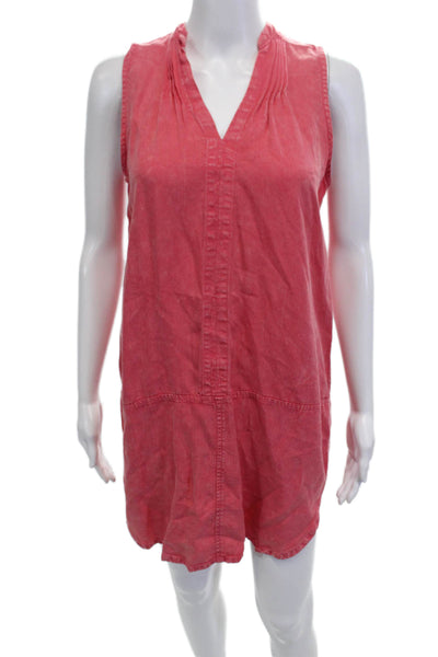 4OUR DREAMERS Womens V-Neck Sleeveless Distress Look A-Line Dress Red Size XS