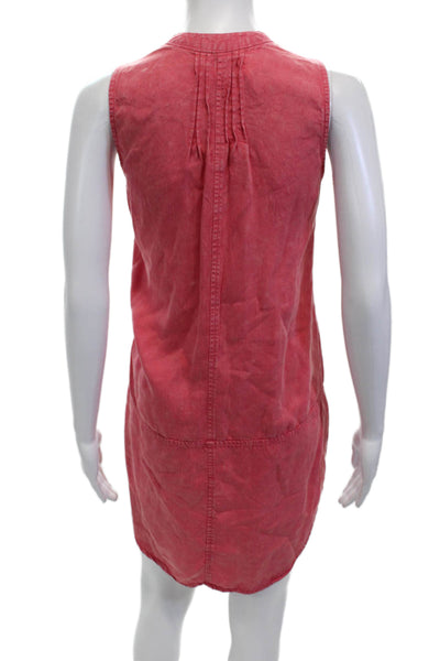 4OUR DREAMERS Womens V-Neck Sleeveless Distress Look A-Line Dress Red Size XS