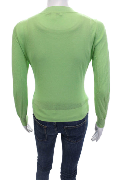 Banana Republic Womens Long Sleeve Button Front Cardigan Sweater Green Size XS