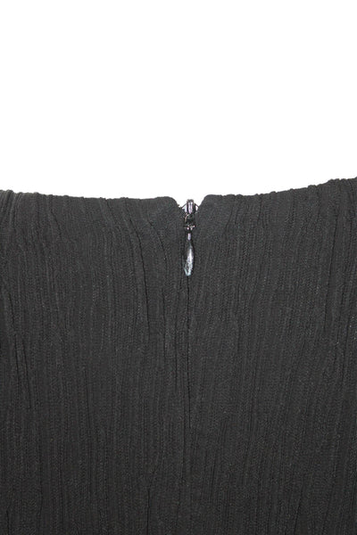 MM. La Fleur Womens Pleated Tank Top Black Size L