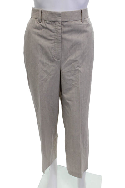 Theory Womens Wide-Leg Dress Pants Beige Size 8
