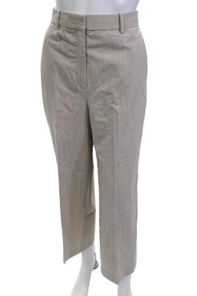 Theory Womens Wide-Leg Dress Pants Beige Size 8