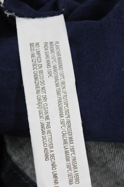 Zara Trafaluc Womens Cotton Denim Sleeveless Mini Dress Navy Size XS