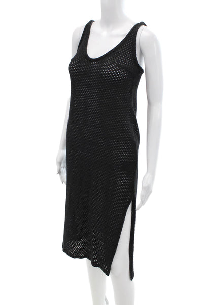 H&M Womens Cotton Blend Kit V-Neck Sleeveless Dress Black Size XS