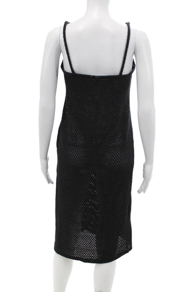 H&M Womens Cotton Blend Kit V-Neck Sleeveless Dress Black Size XS