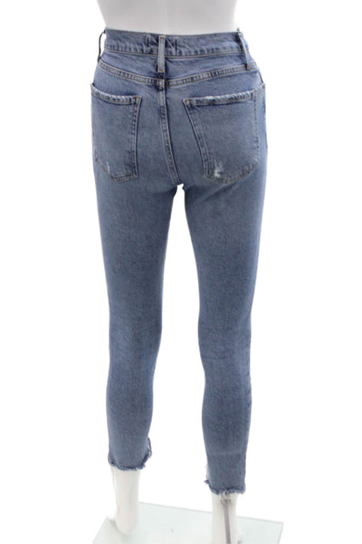 Agolde Womens Medium Wash Mid-Rise Skinny Jeans Blue Size 23