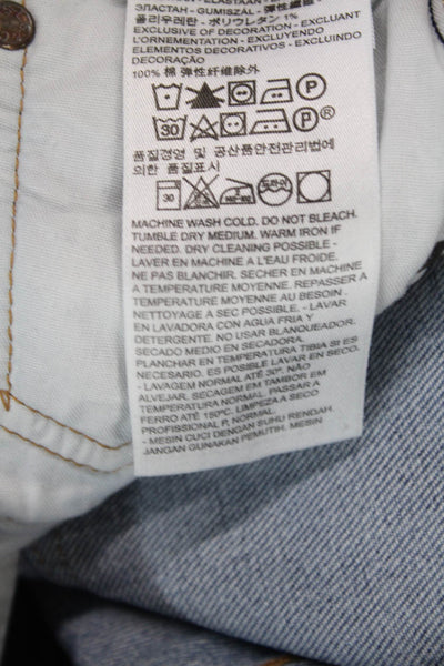 Levis Womens Cotton Distressed Medium Wash Jeans Blue Size 25