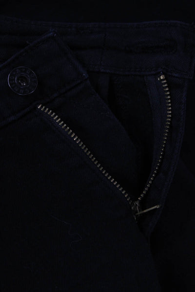 AG Adriano Goldschmied Womens Cotton Low-Rise Skinny Jeans Black Size 24R