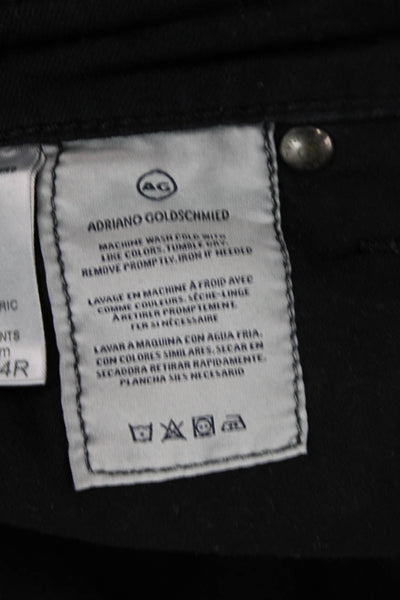 AG Adriano Goldschmied Womens Cotton Low-Rise Skinny Jeans Black Size 24R