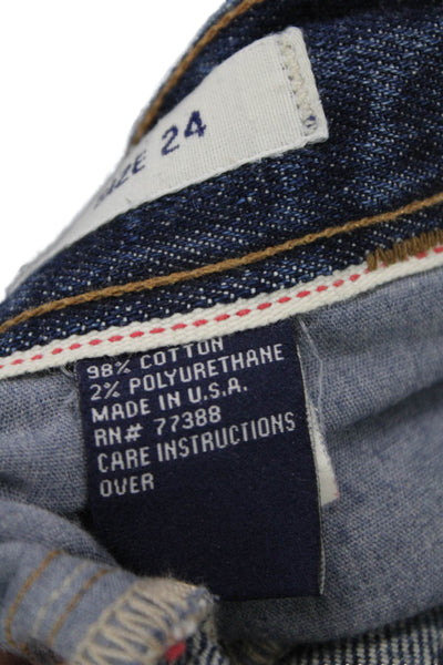 Madewell Womens Cotton Denim Low-Rise Skinny Jeans Blue Size 24