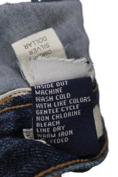 Madewell Womens Cotton Denim Low-Rise Skinny Jeans Blue Size 24
