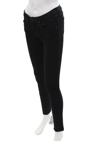 Rag & Bone Jean Womens Five Pocket Low-Rise Skinny Jeans Black Size 24
