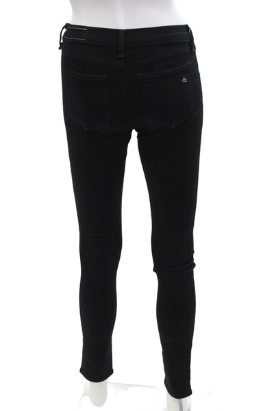 Rag & Bone Jean Womens Five Pocket Low-Rise Skinny Jeans Black Size 24