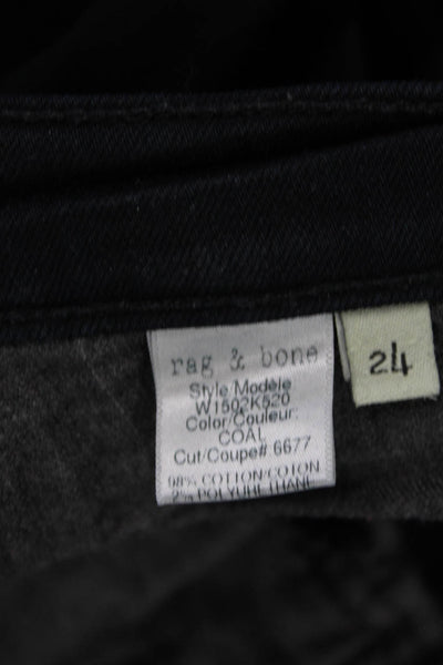 Rag & Bone Jean Womens Five Pocket Low-Rise Skinny Jeans Black Size 24