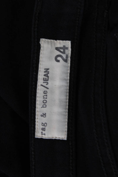 Rag & Bone Jean Womens Five Pocket Low-Rise Skinny Jeans Black Size 24