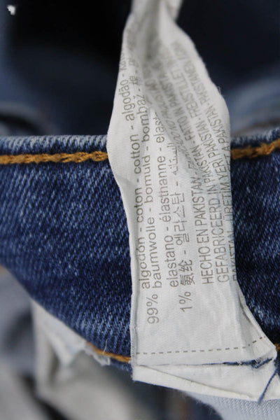 Zara Womens Denim Mid-Rise Flared Jeans Blue Size 2