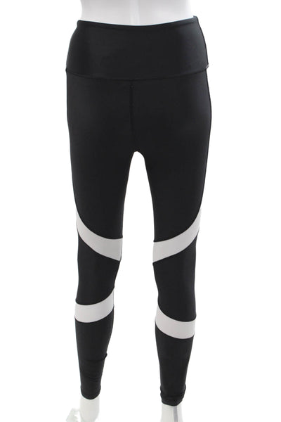 PE Nation Womens Stretch Two-Tones Activewear Leggings Black Size XS