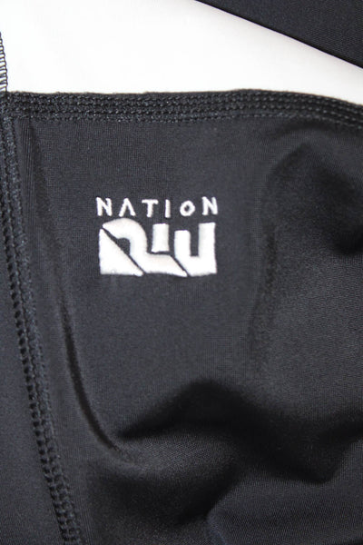 PE Nation Womens Stretch Two-Tones Activewear Leggings Black Size XS