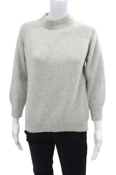 Zara Girls Knit High Neck Pullover Sweater Top Gray Size 11-12