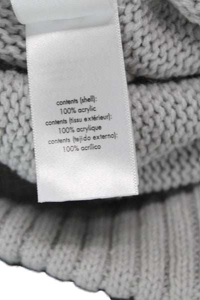 We Wore What Womens Knitted Drawstring High Waisted Shorts Gray Size M