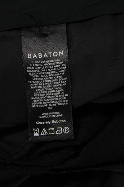 Babaton Womens Pleated High Waisted Shorts Solid Black Size 10