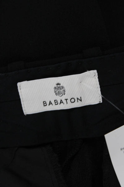 Babaton Womens Pleated High Waisted Shorts Solid Black Size 10