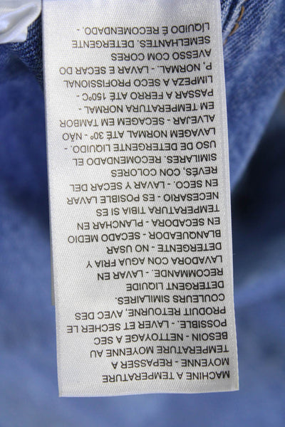 Levis Womens Distressed Straight Jeans Blue Size 27