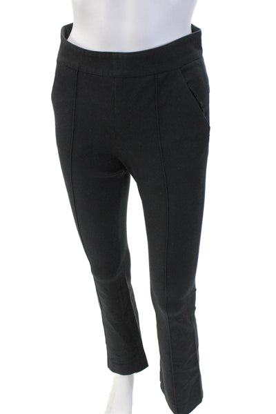 Veronica Beard Womens Cotton Front Seam Flared Pants Black Size 0