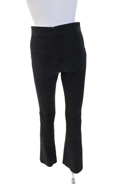 Veronica Beard Womens Cotton Front Seam Flared Pants Black Size 0