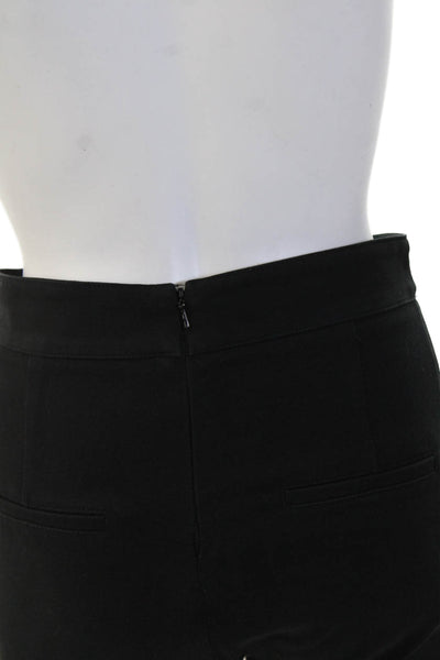 Veronica Beard Womens Cotton Front Seam Flared Pants Black Size 0