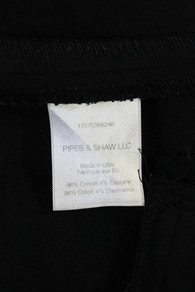 Veronica Beard Womens Cotton Front Seam Flared Pants Black Size 0