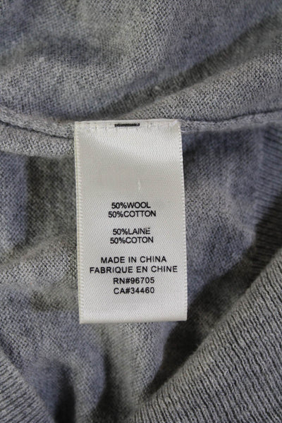 La Vie Womens Wool Blend Knit High Neck Long Sleeve Sweater Top Gray Size XS