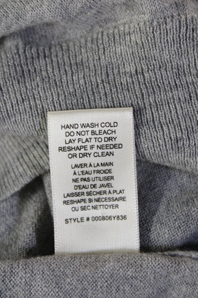 La Vie Womens Wool Blend Knit High Neck Long Sleeve Sweater Top Gray Size XS