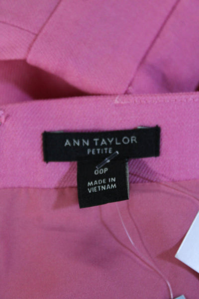 Ann Taylor Womens Linen Square Neck Sleeveless Blouse Top Hot Pink Size 00P