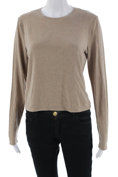 Babaton Womens Basic T-Shirt Brown Size M