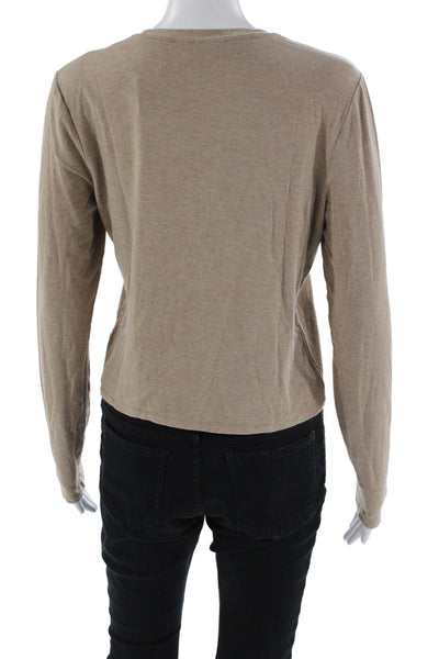 Babaton Womens Basic T-Shirt Brown Size M