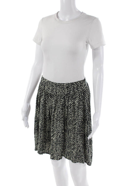 Aqua Womens Geometric Mini Skirt Black Size S